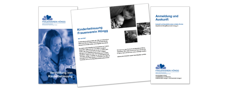 Frauenverein Hoengg Flyer Kinderbetreuung