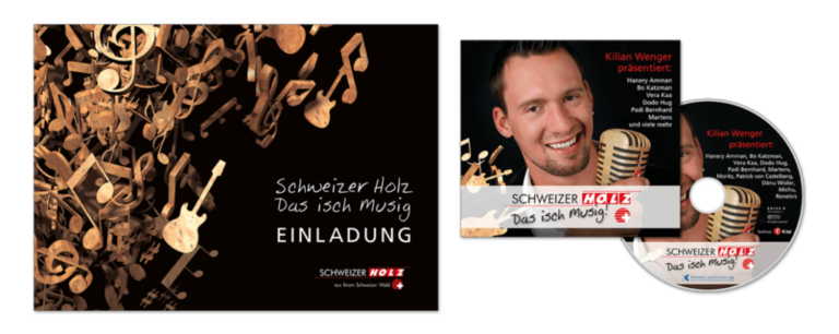 Schweizerholz Einadung und Cover